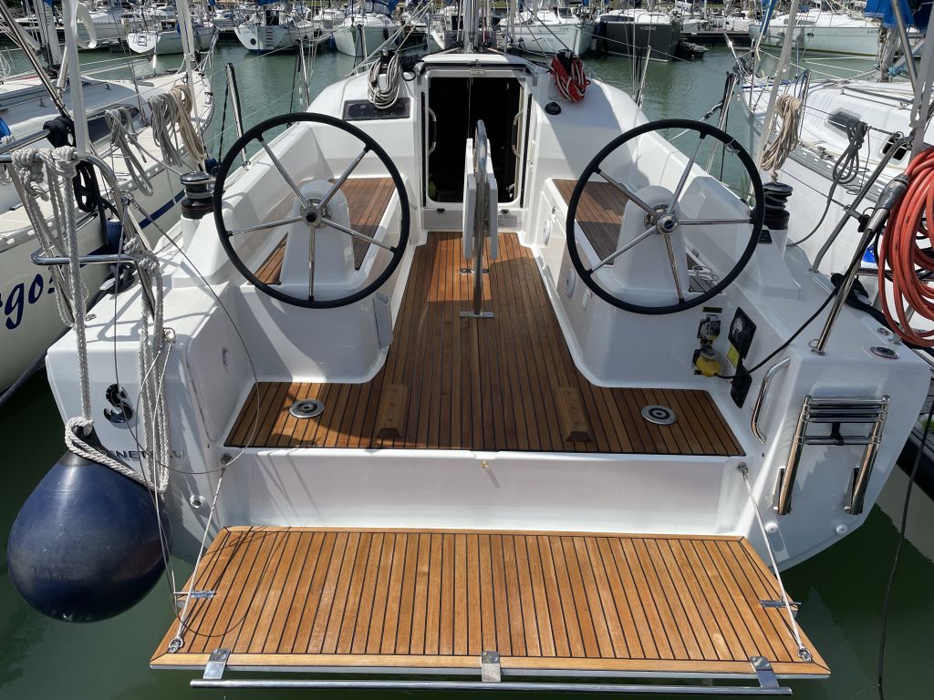 The boat that serves us in providing the Sail’nJoy cruise experiences is a Beneteau Océanis 30.1 sailing yacht built and delivered to us in 2021.